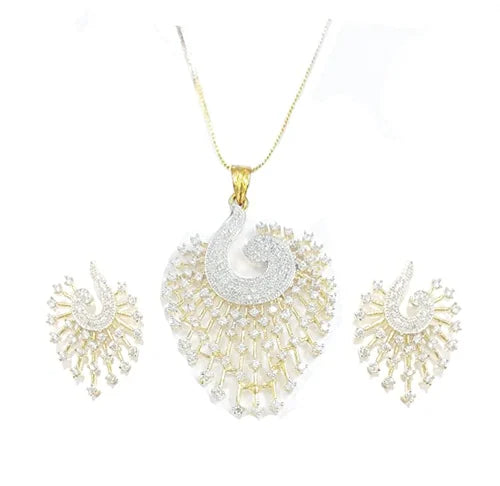 Celeste Radiance Pendant Set – Necklace & Earrings