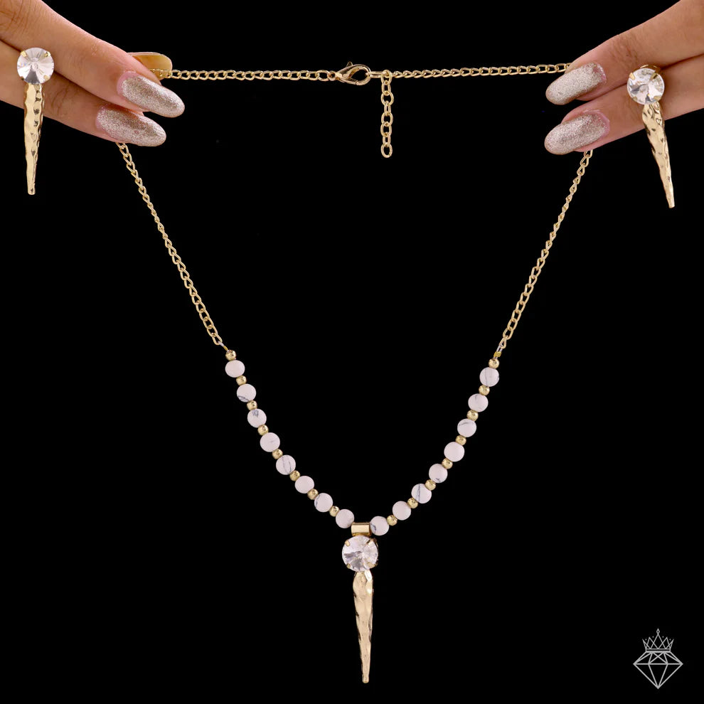 Celeste Anti-Tarnish Necklace Set With Earrings