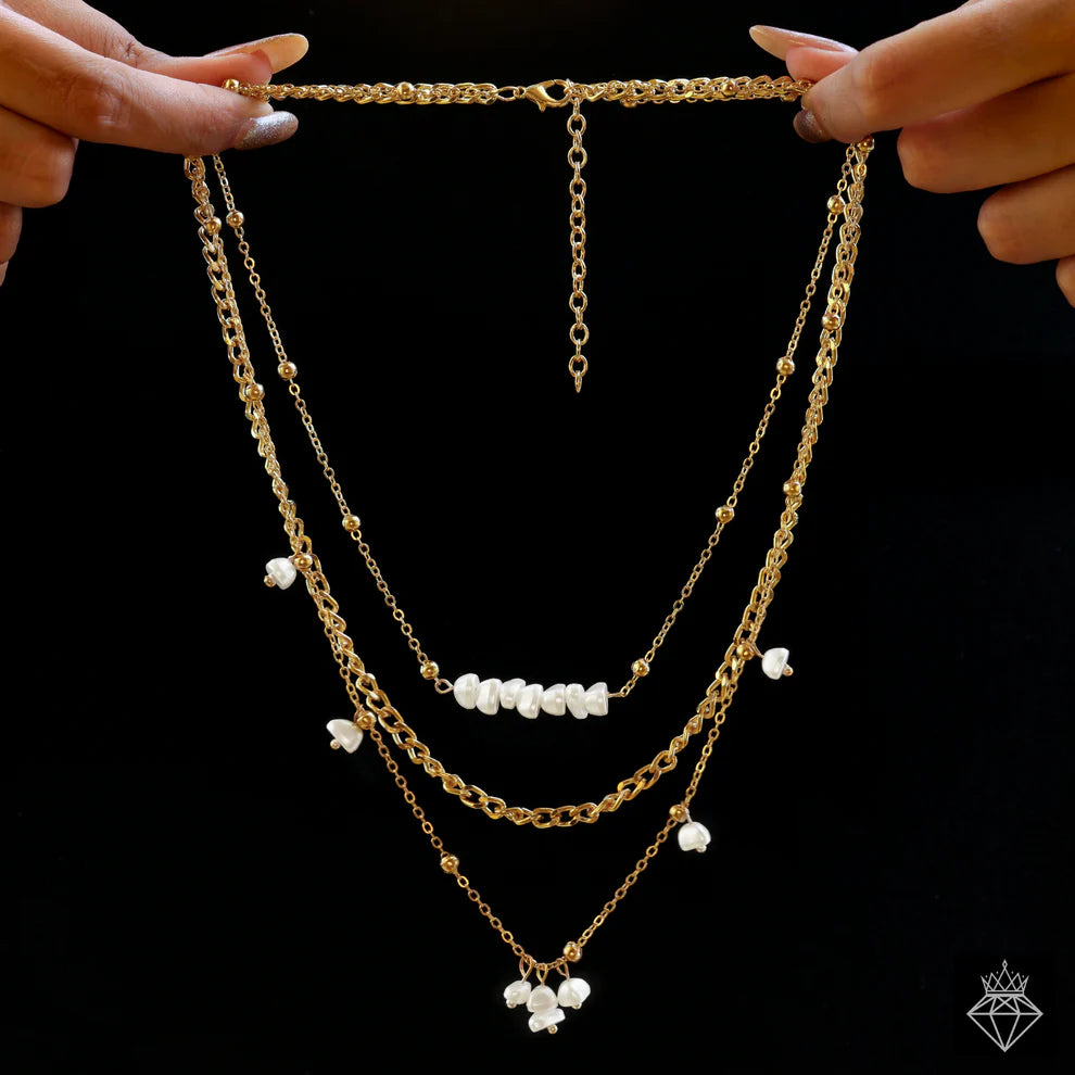 PRAO Anti-Tarnish Multi Layer High Fashion Necklace