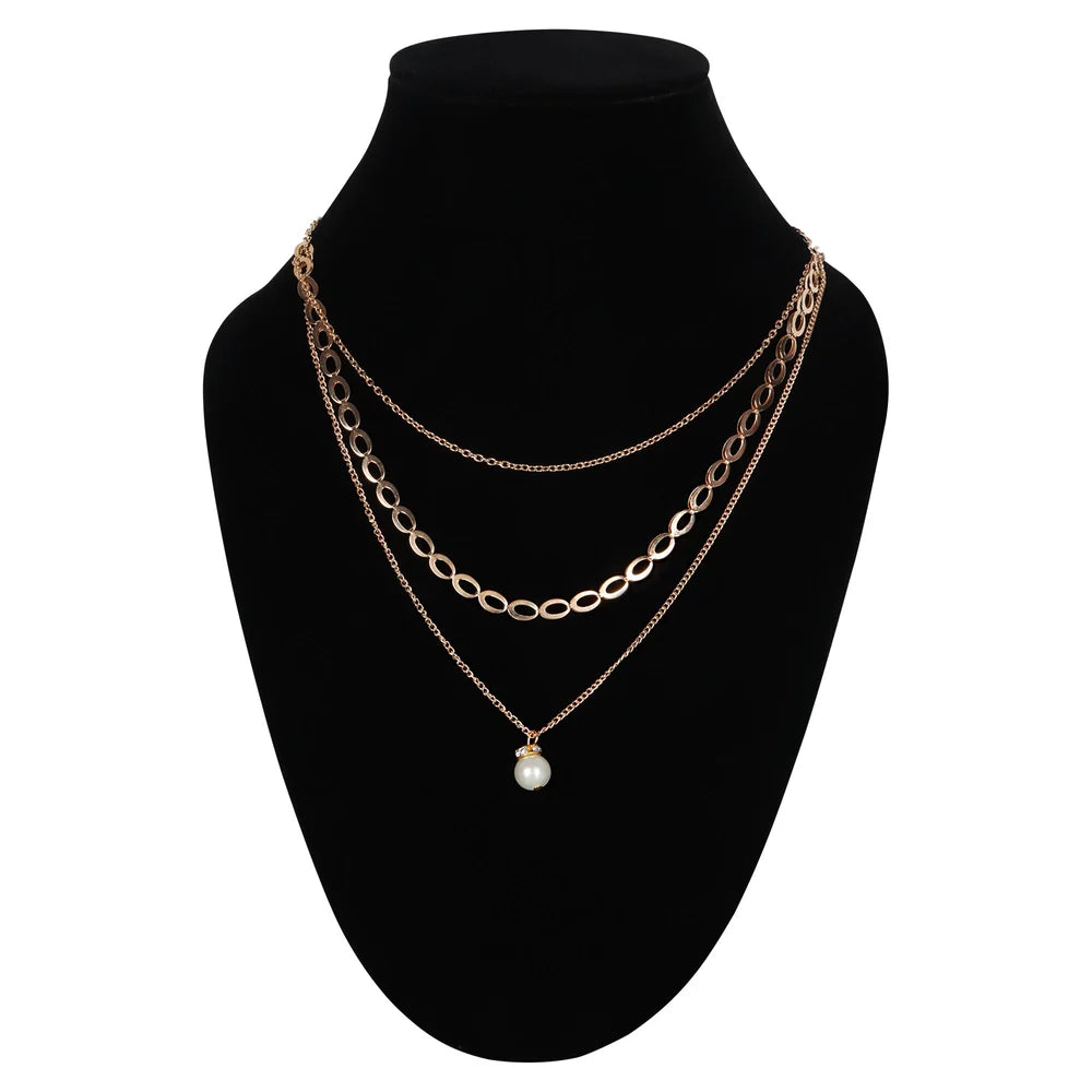 Aurora Layered Pearl Necklace – Celeste Jewells Signature