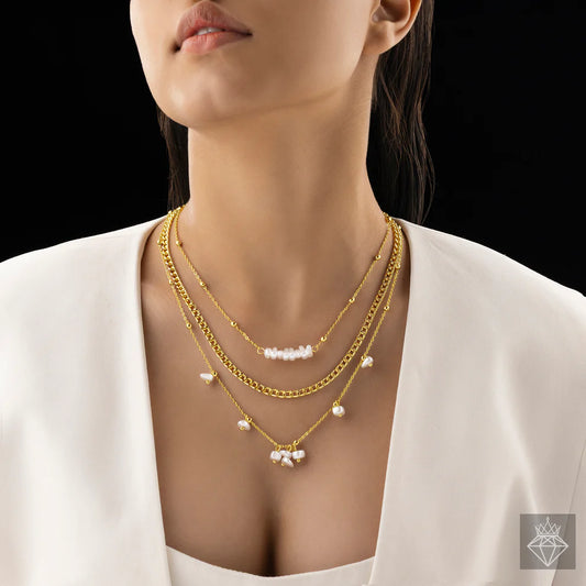 PRAO Anti-Tarnish Multi Layer High Fashion Necklace