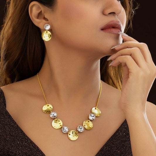 Celeste Anti-Tarnish Crystal Necklace Set With Earrings