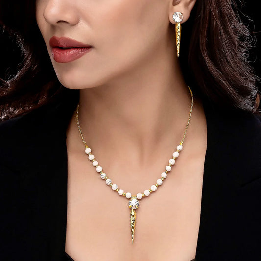 Celeste Anti-Tarnish Necklace Set With Earrings